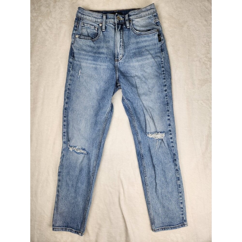 Silver Jeans Co Womens Highly Desirable Slim Straight Blue Factory Wear W25"x27"
